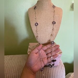 Elegant Long Silver Necklace